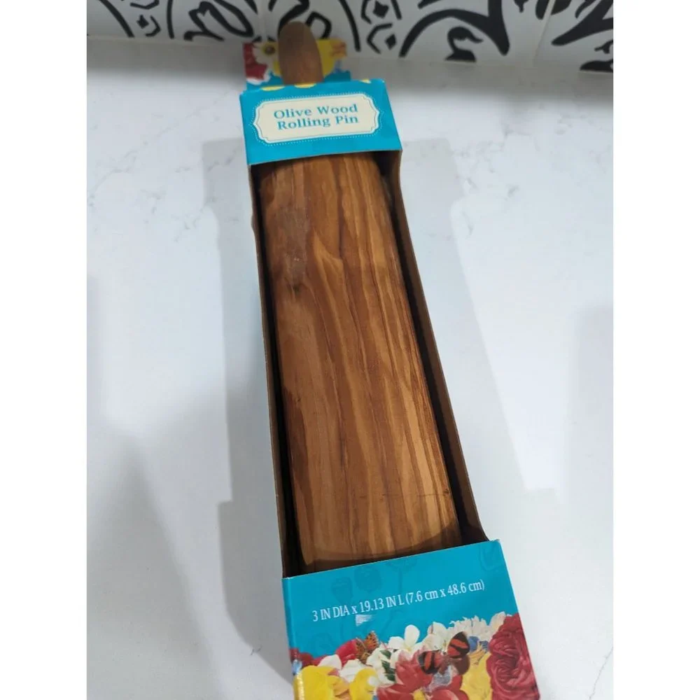 New in Box The Pioneer Woman Olive Wood Rolling Pin Beautiful Farmhouse